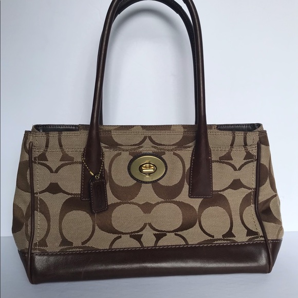 Authentic Coach monogram shoulder bag